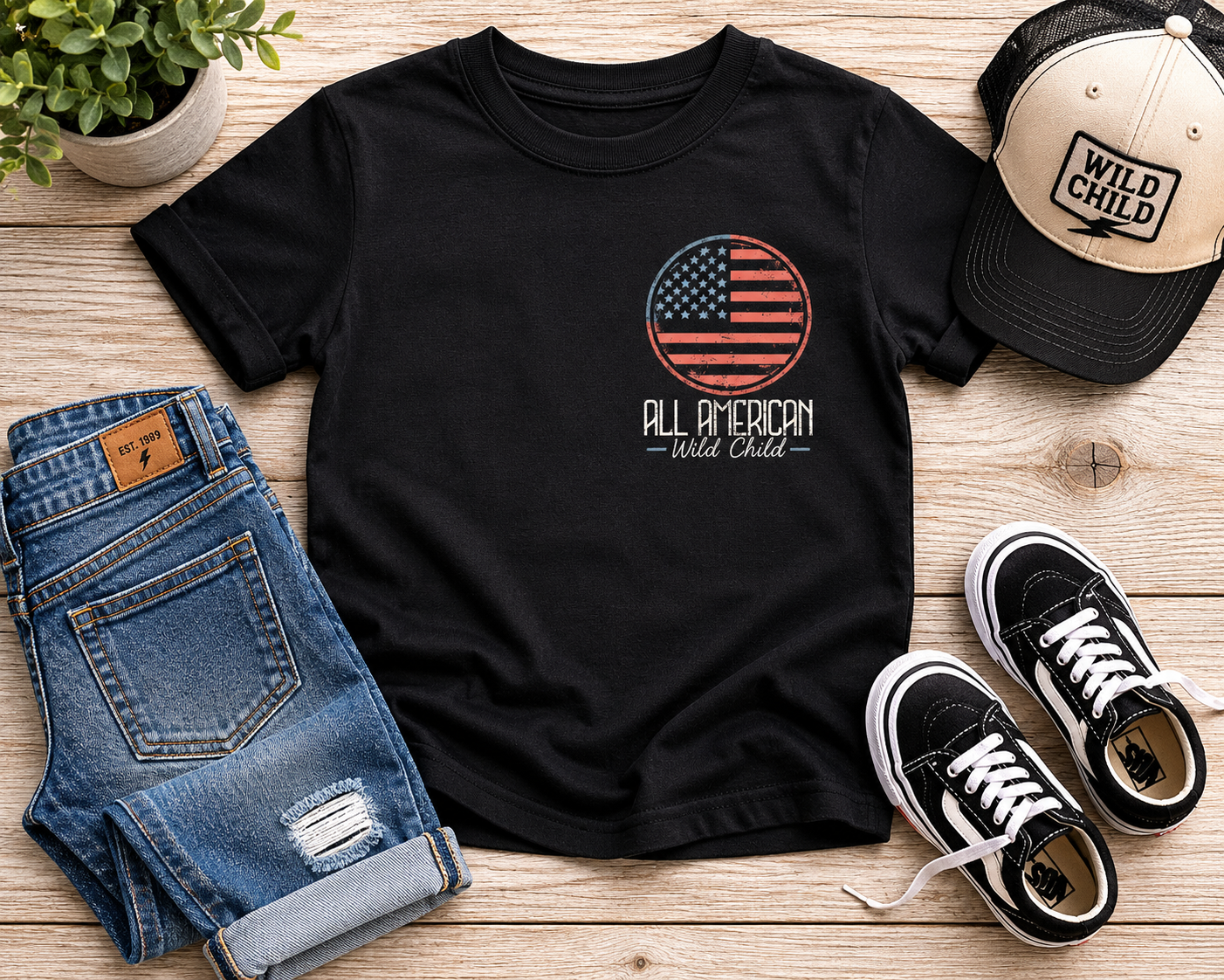 All American Wild Child Toddler Tee