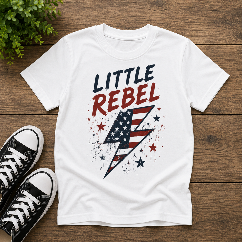 Red White and Rebel Toddler Tee